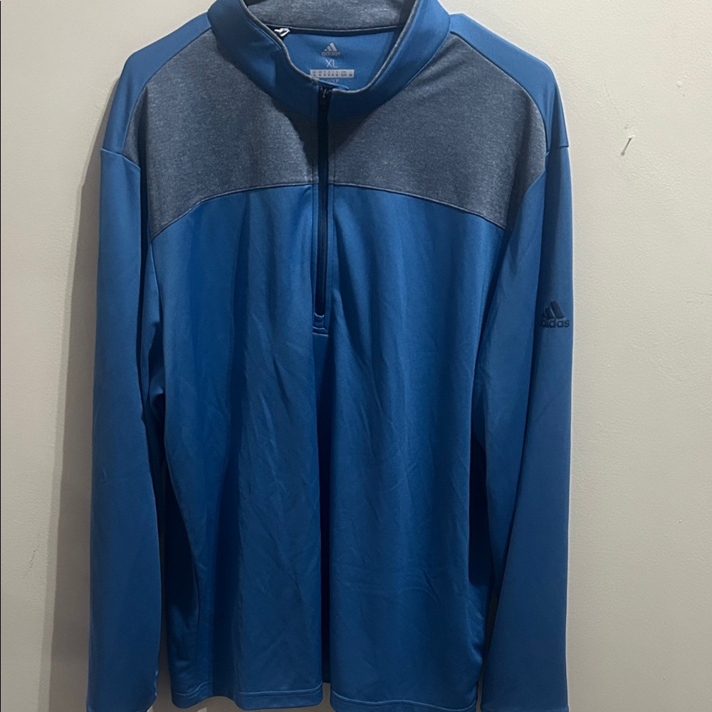 Adidas Men's Blue and Gray Lightweight Jacket